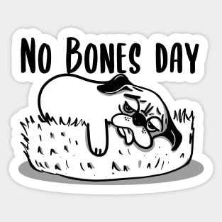 No Bones day Pug Meme Sticker